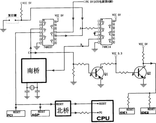 主板復位電路